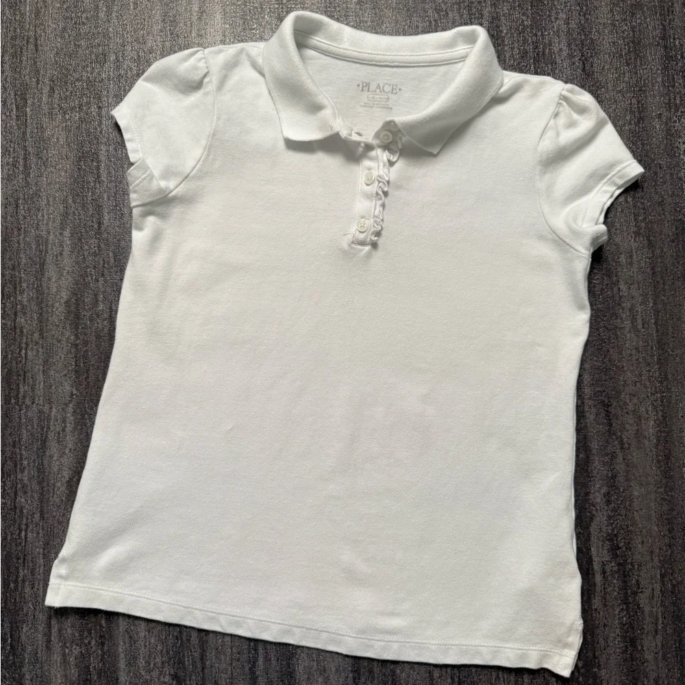 2 / $12 - Children’s Place short-sleeve white polo shirt